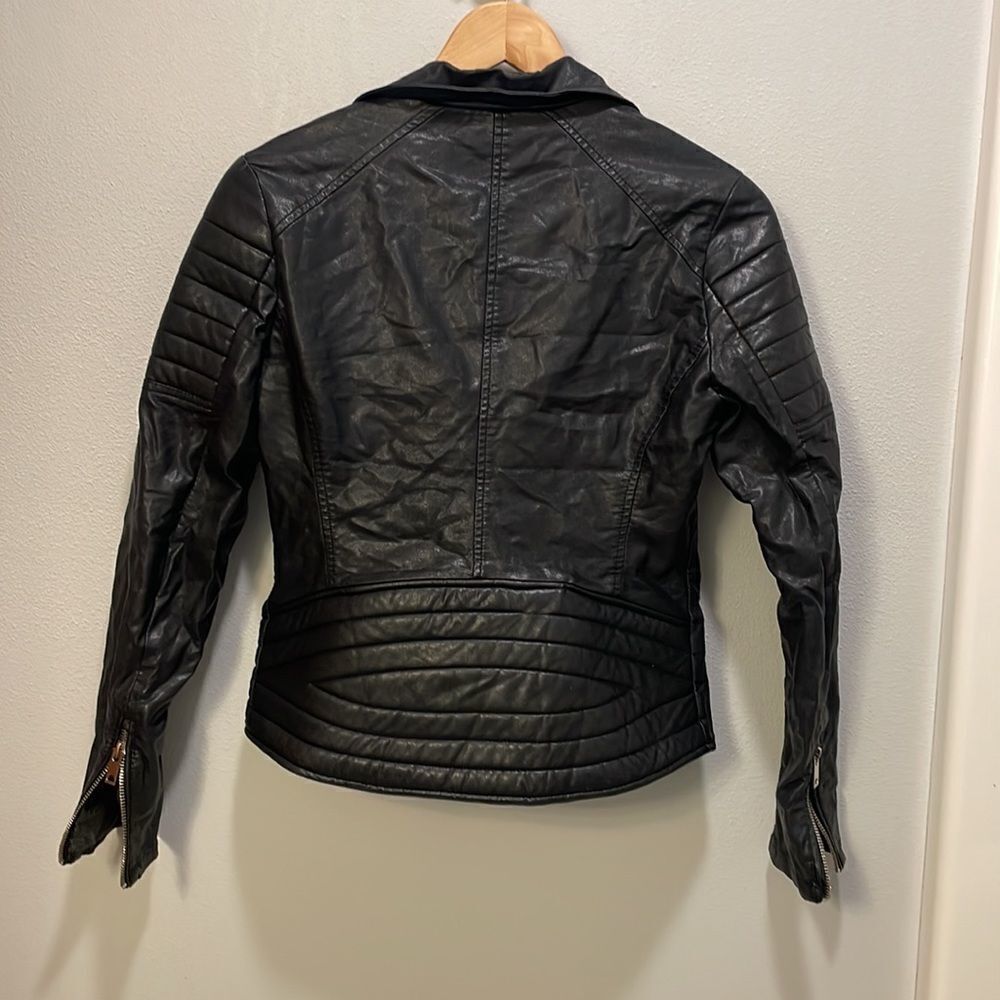 Blank NYC black Motorcyle woman’s faux leather jacket - Picture 6 of 14